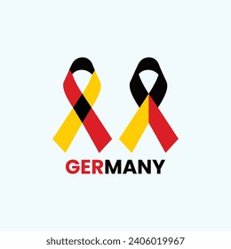 Germany flag ribbon design vector