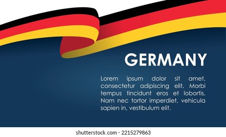 Bandera de Alemania Cinta. Ilustración de vectores deslizantes