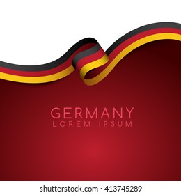 Germany Flag Ribbon : Vector Illustration