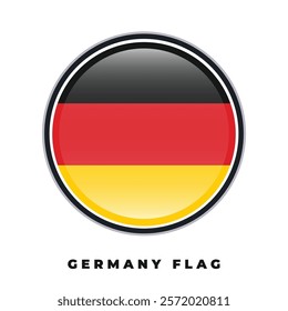 Germany flag round design circle vector template
