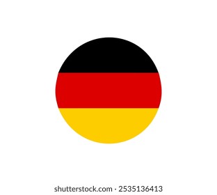 Germany flag round icon. National flag of Germany vector design and illustration.

