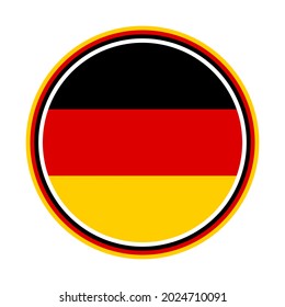 germany flag. round icon. vector illustration. sticker, logo, cover, print, decoration, etc.