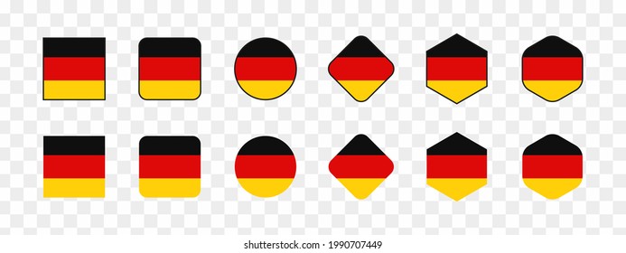 Germany flag set , national of germany flag with flat color . vector illustration