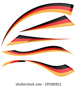  germany flag set on white background