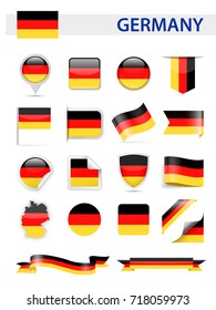 Germany Flag Set - Vector Illustration