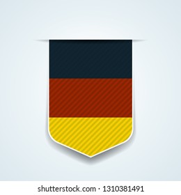 Germany Flag shield sign illustration