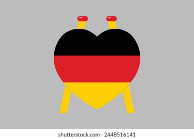 Germany flag sign, German national symbol, Germany country flag is a symbol of freedom, Vector illustration, Digital illustration
