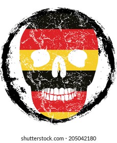 germany flag and skull vector art