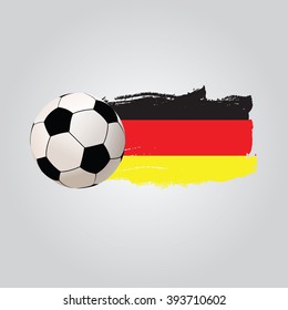 Germany flag with soccer ball