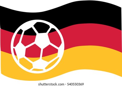Germany flag with soccer ball