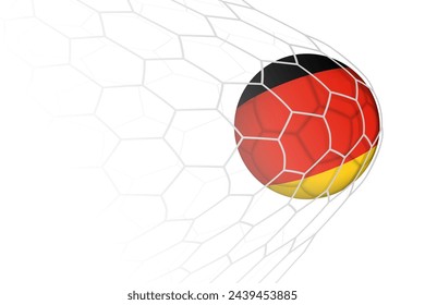 Deutschland Flagge Fußball im Netz. In: Vector sport illustration.