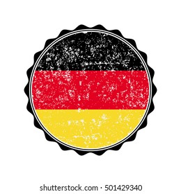 Germany flag stamp with grunge. Vector illustration