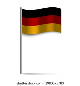 Germany Flag Stick. World Flag Vector Illustration. Travel Concept. Vector Illustration. Stock Image.