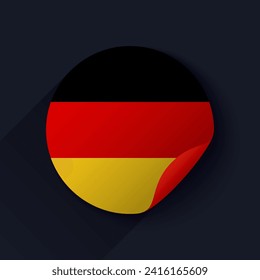 Germany Flag Sticker Vector Illustration