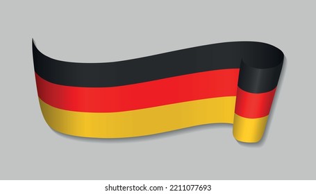 Germany flag symbol.Ribbon with flag of Germany.