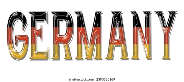 fuente de texto de la bandera ALEMANIA, fondo colorido de la bandera 3D ALEMANIA, ilustración vectorial de la bandera ALEMANIA