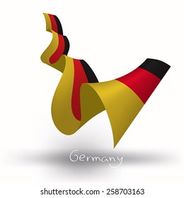 Germany flag, three dimensional render