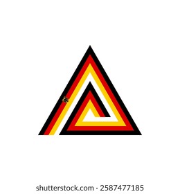 germany flag triangle icon. vector illustration