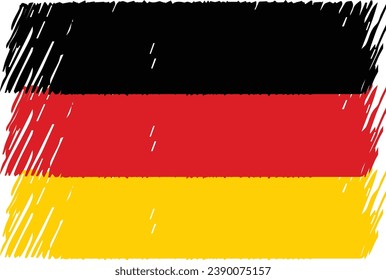 Germany Flag Vector Abstract Paint Streaks