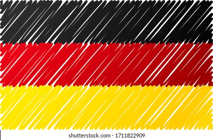 Germany Flag Vector Closeup Illustration