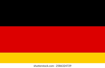 A Germany flag, in vector. A country in European Union. With accurate dimension and correct official colour. File is suitable for editing and printing.