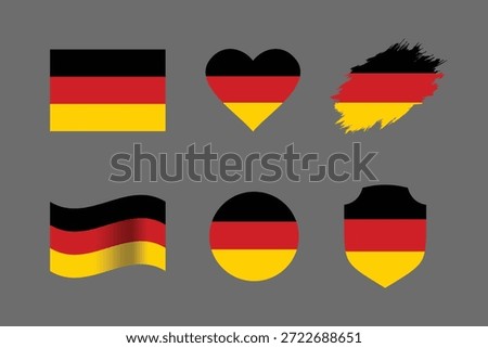 Germany flag vector flat icon. National flag of Germany sign symbol