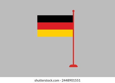 Germany flag, The flag of Germany, Germany flag vector graphic, National Germany flag, Vector illustration, Computer illustration
