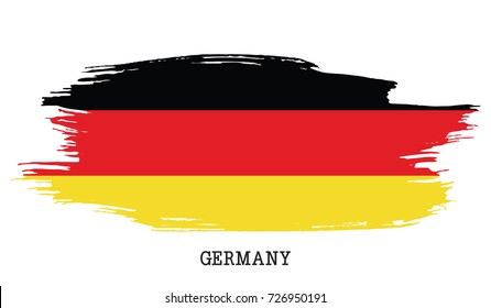 Germany flag vector grunge paint stroke  