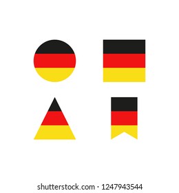 Germany flag. Vector icon Flat design