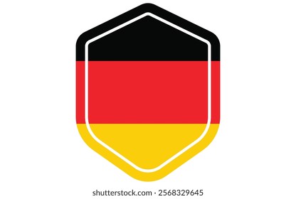 Germany flag vector icon isolated, Germany flag button, vector illustration of Germany flag.