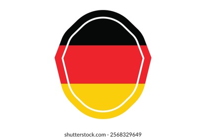 Germany flag vector icon isolated, Germany flag button, vector illustration of Germany flag.