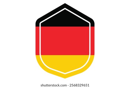 Germany flag vector icon isolated, Germany flag button, vector illustration of Germany flag.