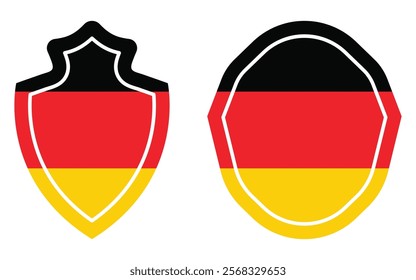 Germany flag vector icon isolated, Germany flag button, vector illustration of Germany flag.