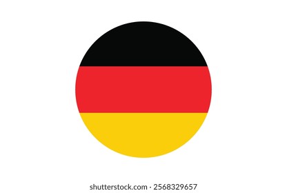 Germany flag vector icon isolated, Germany flag button, vector illustration of Germany flag.