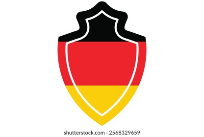 Germany flag vector icon isolated, Germany flag button, vector illustration of Germany flag.