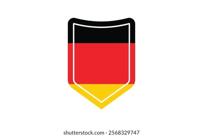 Germany flag vector icon isolated, Germany flag button, vector illustration of Germany flag.