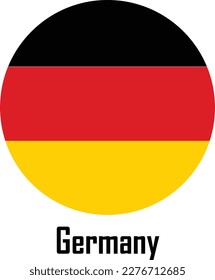 Germany flag vector illustration with circle shape