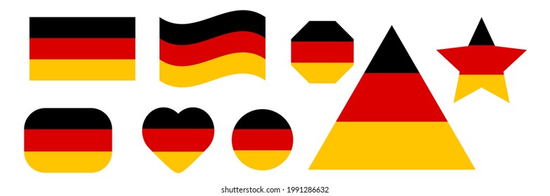 Ilustración vectorial de la bandera alemana. Indicador nacional alemán conjunto de ilustración vectorial. Ilustración de la bandera alemana. Bandera nacional oficial de Alemania.