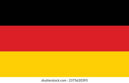 Germany flag vector illustration with official colors and accurate proportion