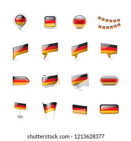 Germany flag, vector illustration on a white background