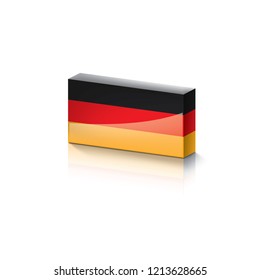 Germany flag, vector illustration on a white background
