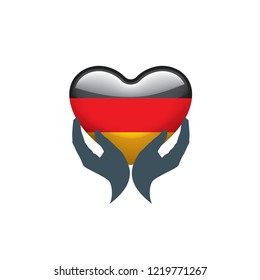 Germany flag, vector illustration on a white background