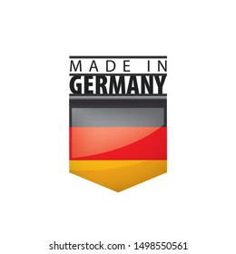 Germany flag, vector illustration on a white background