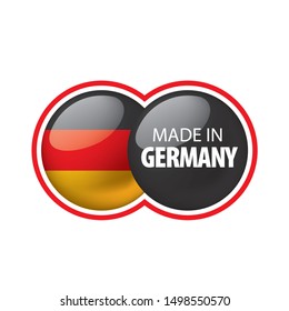 Germany flag, vector illustration on a white background
