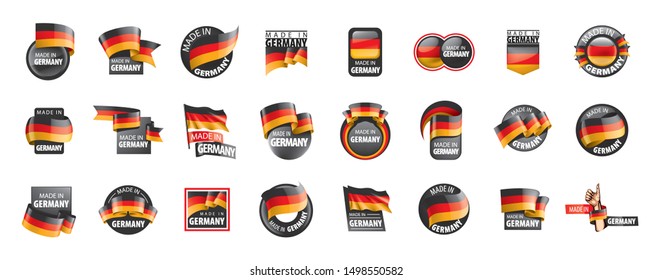 Germany flag, vector illustration on a white background