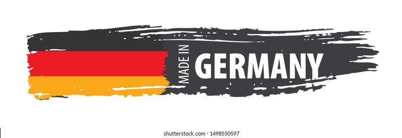 Germany flag, vector illustration on a white background