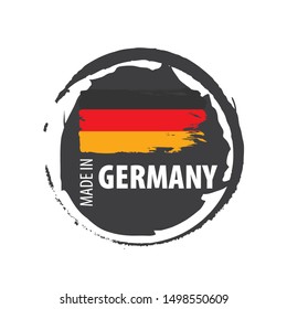 Germany flag, vector illustration on a white background