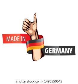 Germany flag, vector illustration on a white background