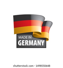 Germany flag, vector illustration on a white background