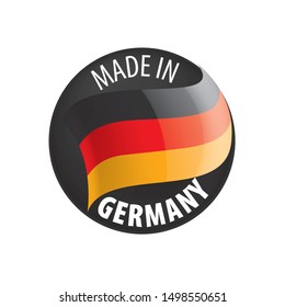 Germany flag, vector illustration on a white background